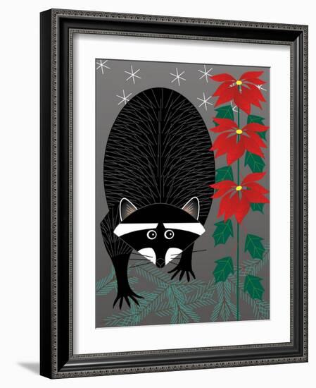 Raccoon Xmas-Marie Sansone-Framed Giclee Print