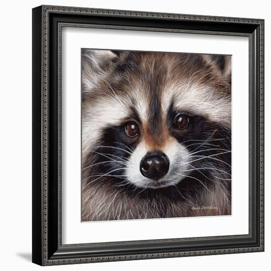 Raccoon-Sarah Stribbling-Framed Giclee Print
