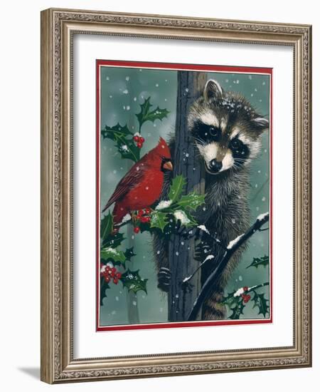 Raccoon-William Vanderdasson-Framed Giclee Print