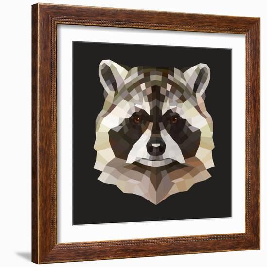 Raccoon-Lora Kroll-Framed Art Print