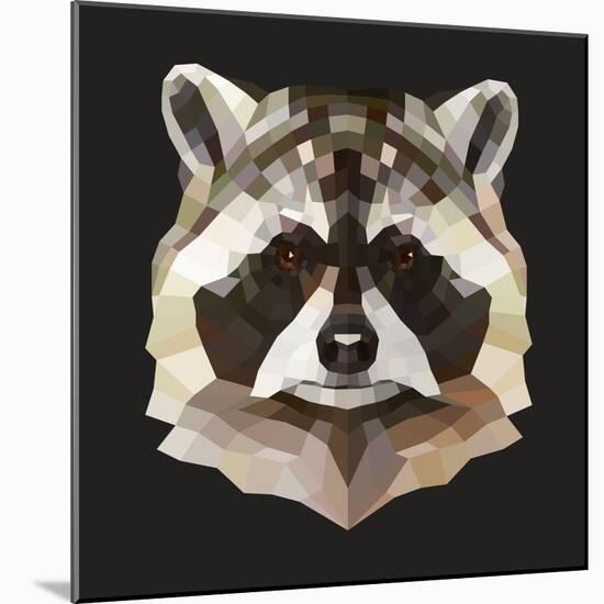 Raccoon-Lora Kroll-Mounted Art Print