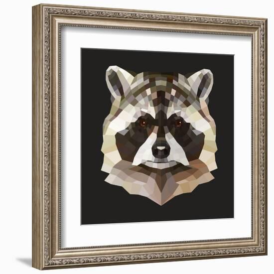 Raccoon-Lora Kroll-Framed Art Print