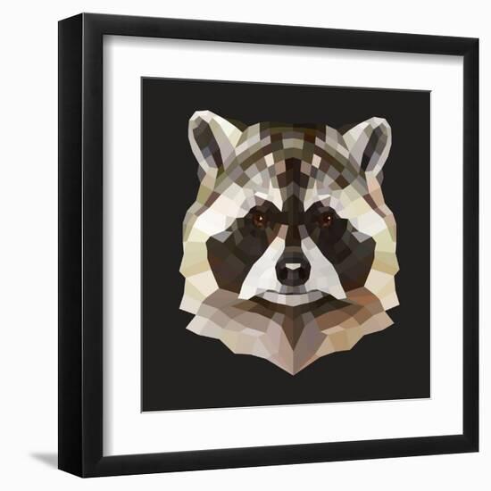 Raccoon-Lora Kroll-Framed Art Print