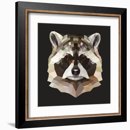 Raccoon-Lora Kroll-Framed Art Print