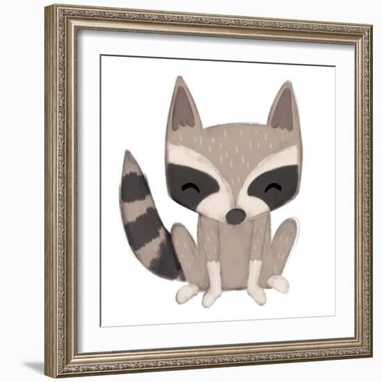 Raccoon-Josefina-Framed Art Print