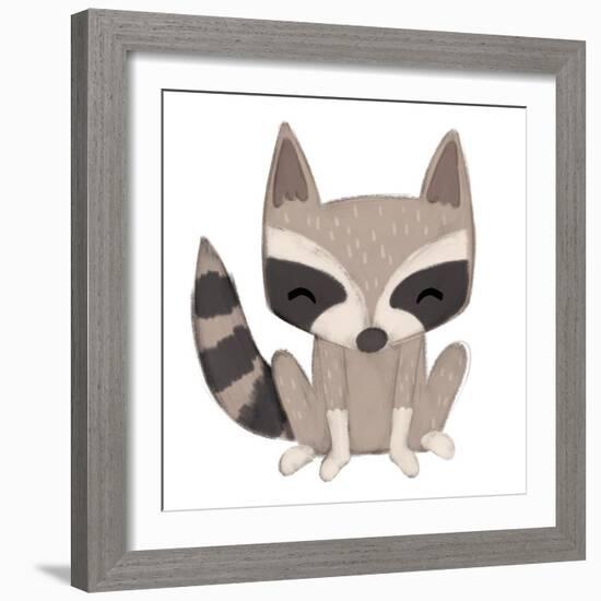 Raccoon-Josefina-Framed Art Print