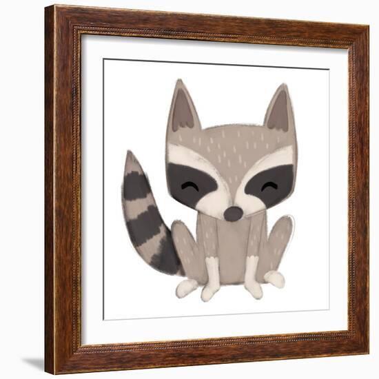 Raccoon-Josefina-Framed Art Print