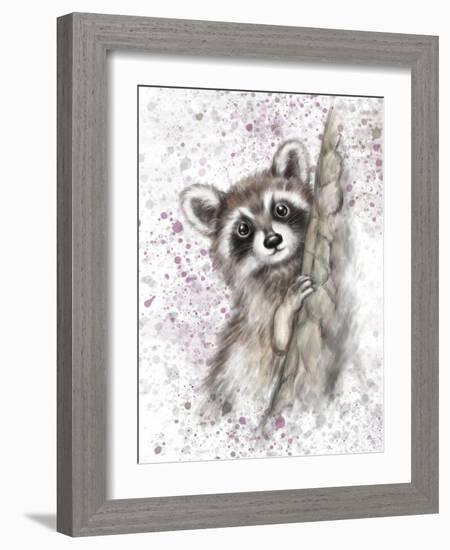 Raccoon-MAKIKO-Framed Giclee Print