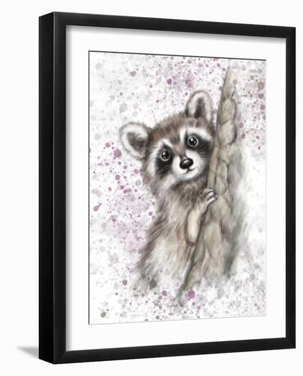 Raccoon-MAKIKO-Framed Giclee Print