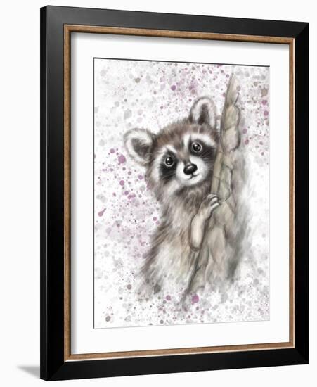 Raccoon-MAKIKO-Framed Giclee Print