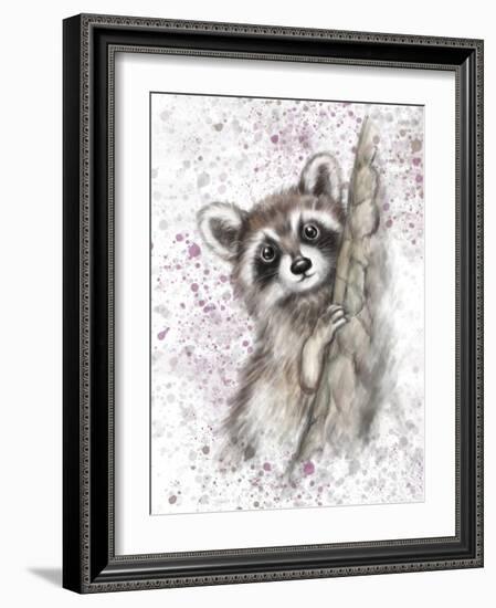 Raccoon-MAKIKO-Framed Giclee Print