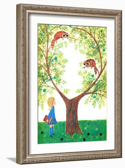 Raccoons - Jack & Jill-Jackie Lacy-Framed Giclee Print