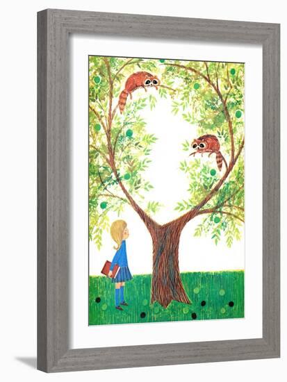 Raccoons - Jack & Jill-Jackie Lacy-Framed Giclee Print