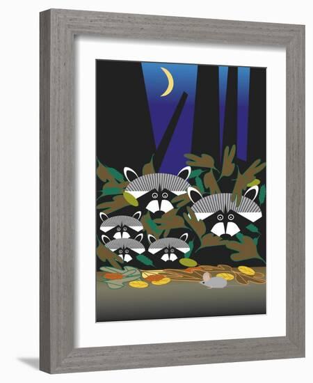 Raccoons-Marie Sansone-Framed Giclee Print