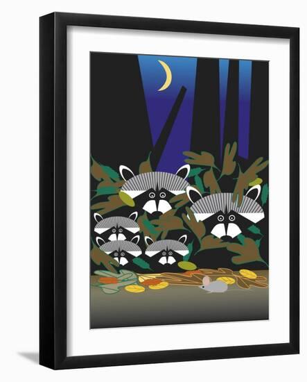 Raccoons-Marie Sansone-Framed Giclee Print