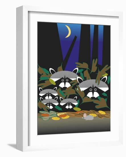 Raccoons-Marie Sansone-Framed Giclee Print