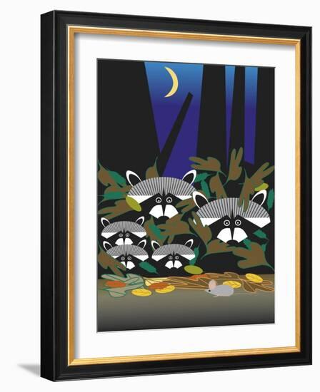 Raccoons-Marie Sansone-Framed Giclee Print