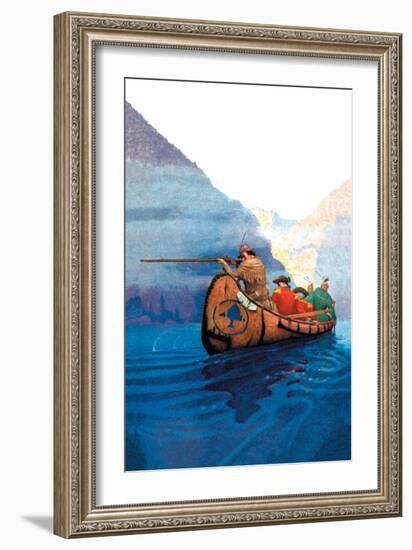 Race Across the Lake-Newell Convers Wyeth-Framed Art Print