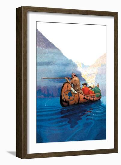 Race Across the Lake-Newell Convers Wyeth-Framed Art Print