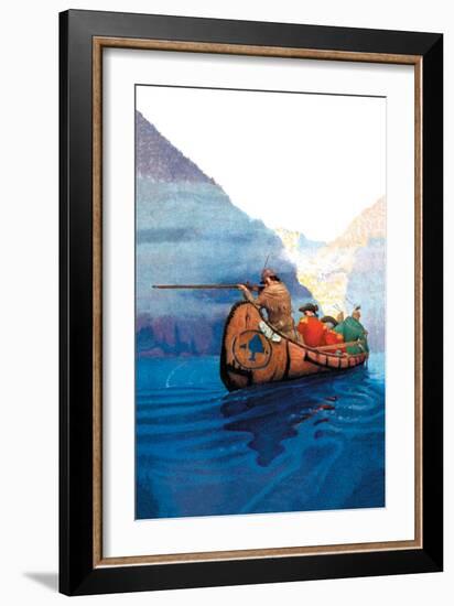 Race Across the Lake-Newell Convers Wyeth-Framed Art Print