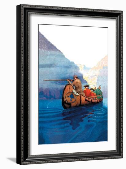 Race Across the Lake-Newell Convers Wyeth-Framed Art Print