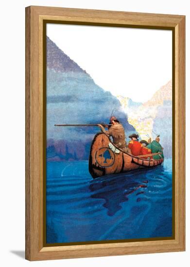 Race Across the Lake-Newell Convers Wyeth-Framed Stretched Canvas