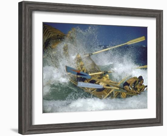 Race at Life Savers Beach Carnival-John Dominis-Framed Photographic Print