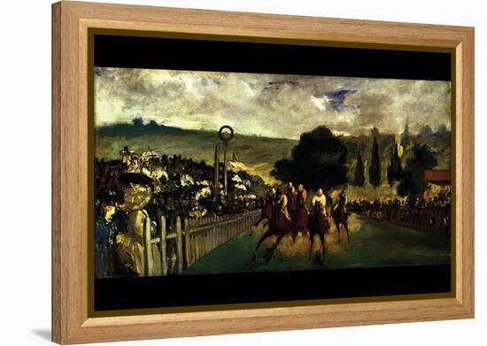 Race at Longchamp by Edouard Manet-Edouard Manet-Framed Stretched Canvas