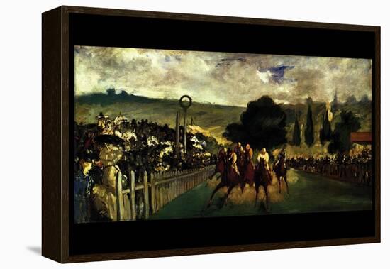 Race at Longchamp by Edouard Manet-Edouard Manet-Framed Stretched Canvas