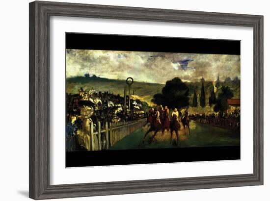 Race at Longchamp by Edouard Manet-Edouard Manet-Framed Art Print