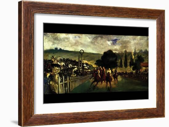 Race at Longchamp by Edouard Manet-Edouard Manet-Framed Art Print