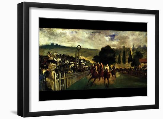 Race at Longchamp by Edouard Manet-Edouard Manet-Framed Art Print