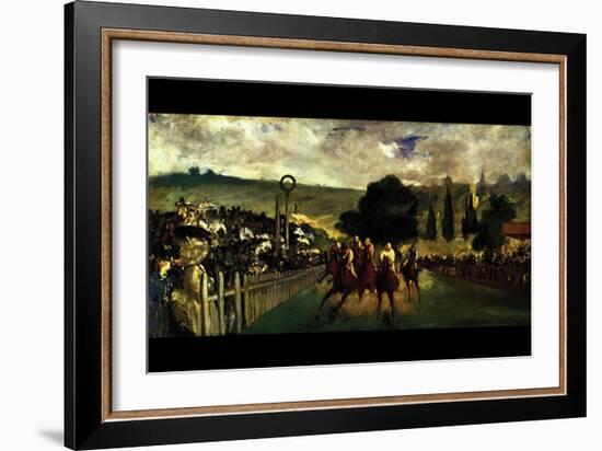 Race at Longchamp by Edouard Manet-Edouard Manet-Framed Art Print