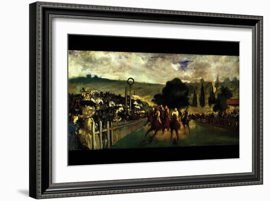 Race at Longchamp by Edouard Manet-Edouard Manet-Framed Art Print