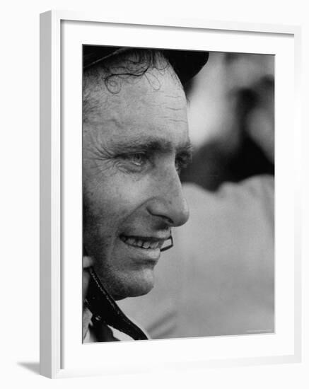 Race Car Driver Juan Manuel Fangio at the Grand Prix-Stan Wayman-Framed Premium Photographic Print