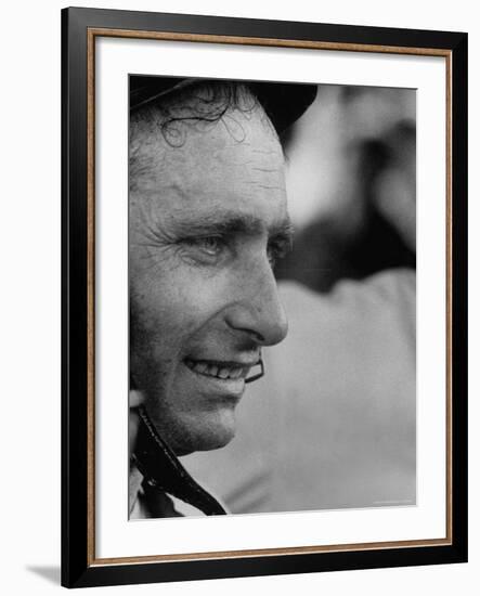 Race Car Driver Juan Manuel Fangio at the Grand Prix-Stan Wayman-Framed Premium Photographic Print