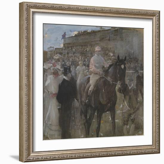 Race Course (W/C & Gouache)-Joseph Crawhall-Framed Giclee Print