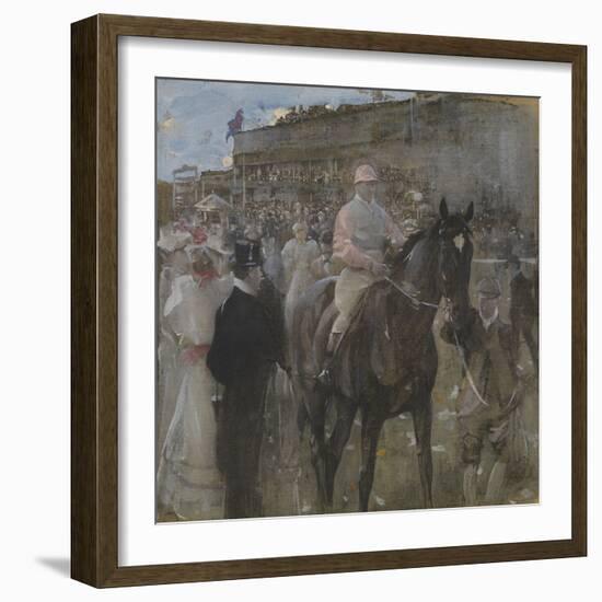 Race Course (W/C & Gouache)-Joseph Crawhall-Framed Giclee Print