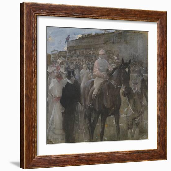 Race Course (W/C & Gouache)-Joseph Crawhall-Framed Giclee Print