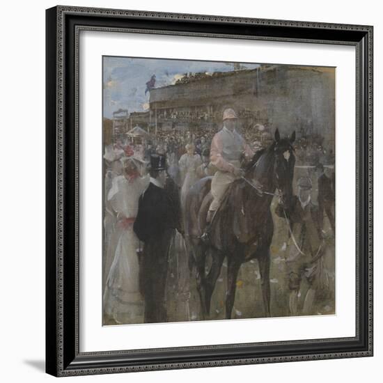 Race Course (W/C & Gouache)-Joseph Crawhall-Framed Giclee Print