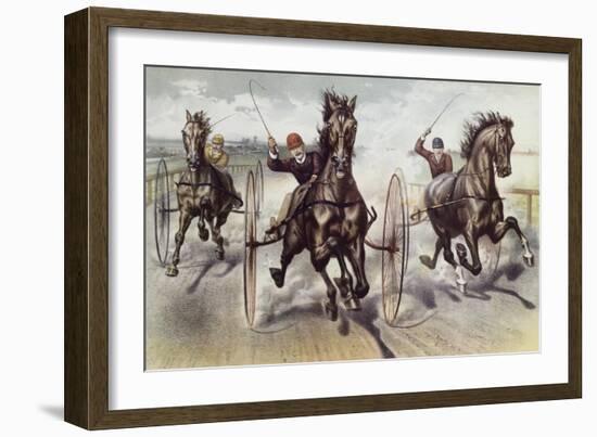 Race For Blood-Currier & Ives-Framed Giclee Print