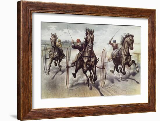 Race For Blood-Currier & Ives-Framed Giclee Print