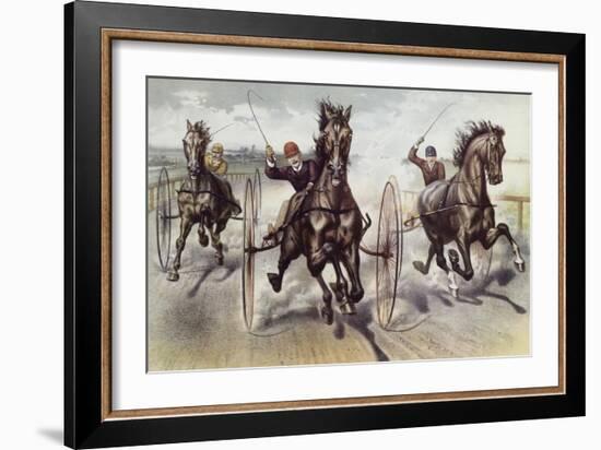 Race For Blood-Currier & Ives-Framed Giclee Print