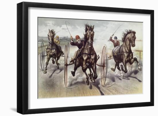 Race For Blood-Currier & Ives-Framed Giclee Print