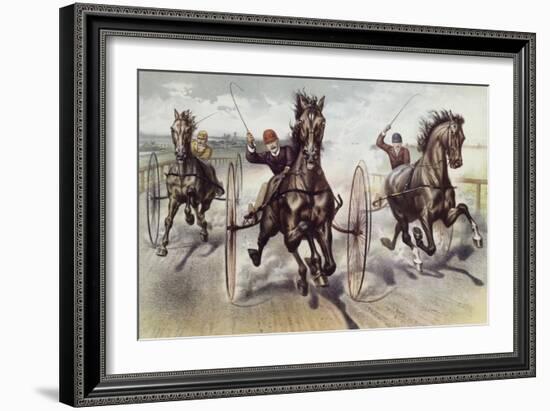 Race For Blood-Currier & Ives-Framed Giclee Print