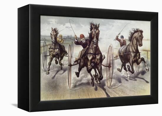 Race For Blood-Currier & Ives-Framed Premier Image Canvas