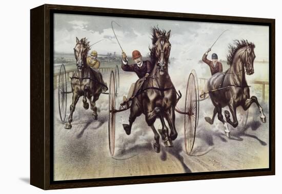 Race For Blood-Currier & Ives-Framed Premier Image Canvas