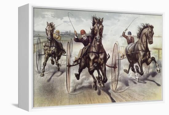 Race For Blood-Currier & Ives-Framed Premier Image Canvas