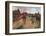 Race Horses in Front of the Grandstand-Edgar Degas-Framed Giclee Print