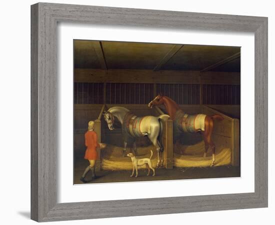 Race Horses Owned by Ambrose Phillips, 1747 (Oil on Canvas)-James Seymour-Framed Giclee Print